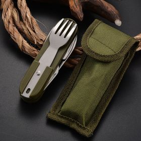 7 In 1 Multifunctional Outdoor Tableware Stainless Steel Foldable Fork Spoon Knife Picnic Camping Hiking Travelling Dinnerware 7 In 1 Multifunctional Outdoor Tableware Stainless Steel Foldable Fork Spoon Knife Picnic Camping Hiking Travelling Dinnerware