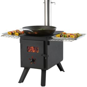 VEVOR Wood Stove, 86 inch, Alloy Steel Camping Tent Stove, Portable Wood Burning Stove with Chimney Pipes & Gloves VEVOR Wood Stove, 86 inch, Alloy Steel Camping Tent Stove, Portable Wood Burning Stove with Chimney Pipes & Gloves